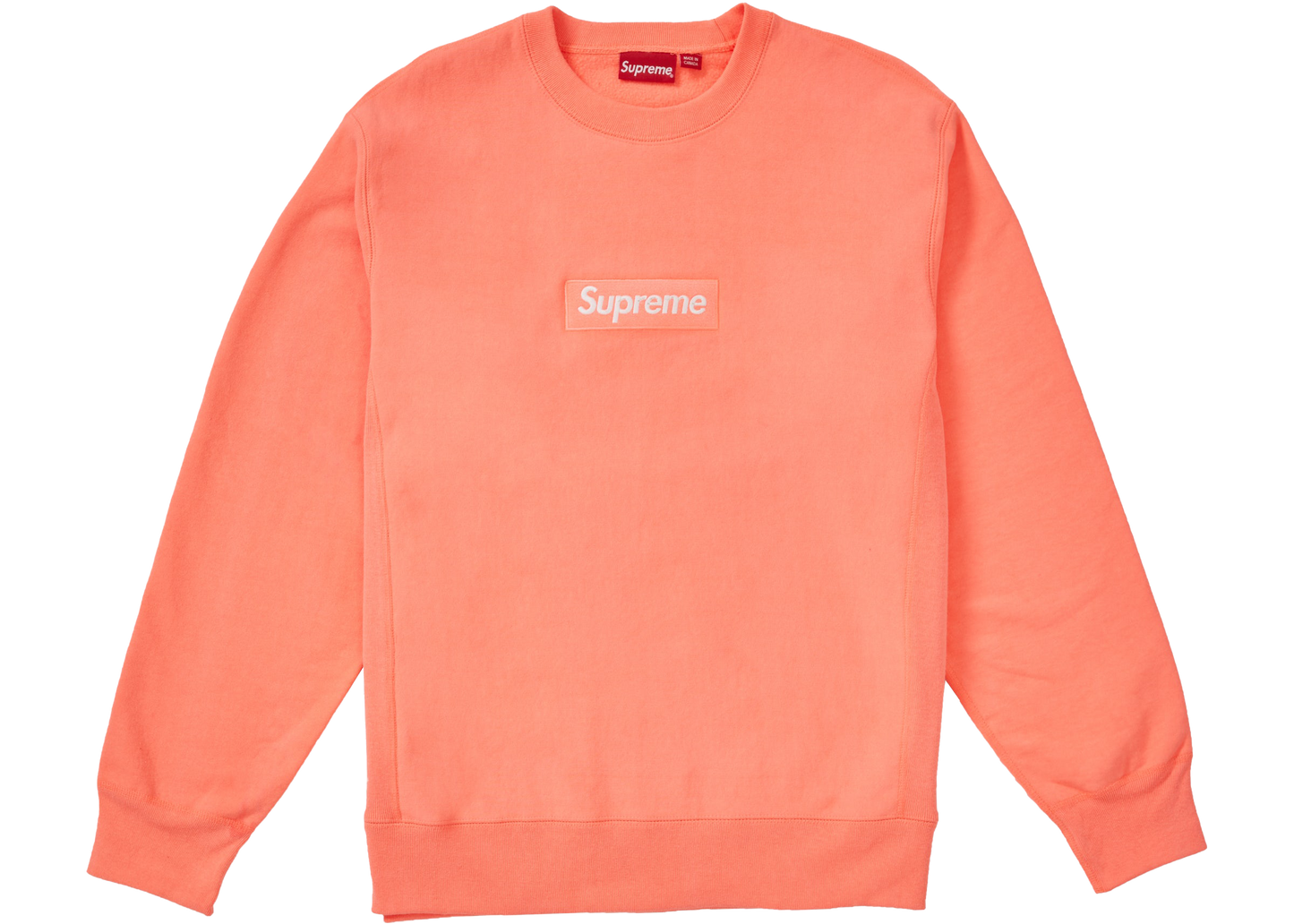 Supreme Crewneck Box Logo Fluorescent Pink (FW18)